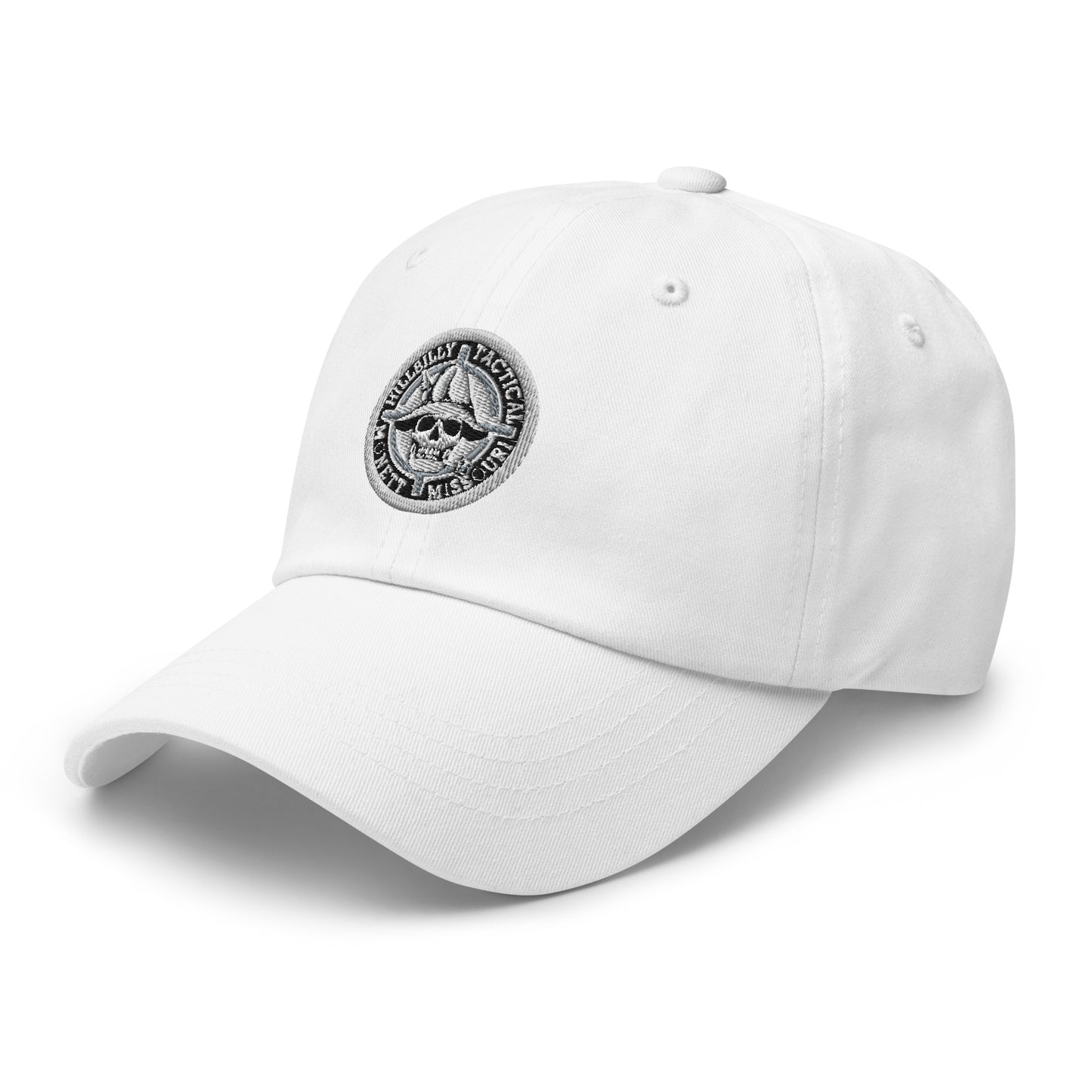 Black & White Hillbilly Tactical Logo Dad Hat