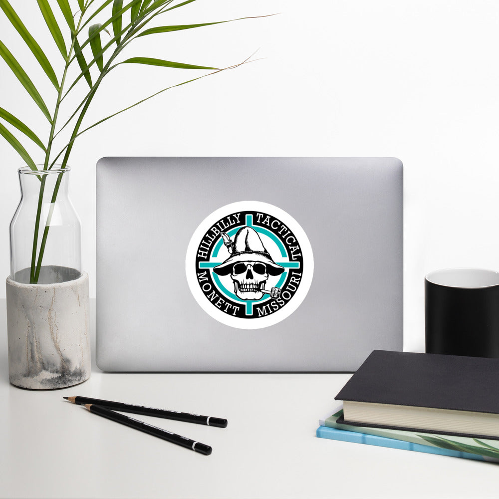Teal Hillbilly Tactical Logo Sticker