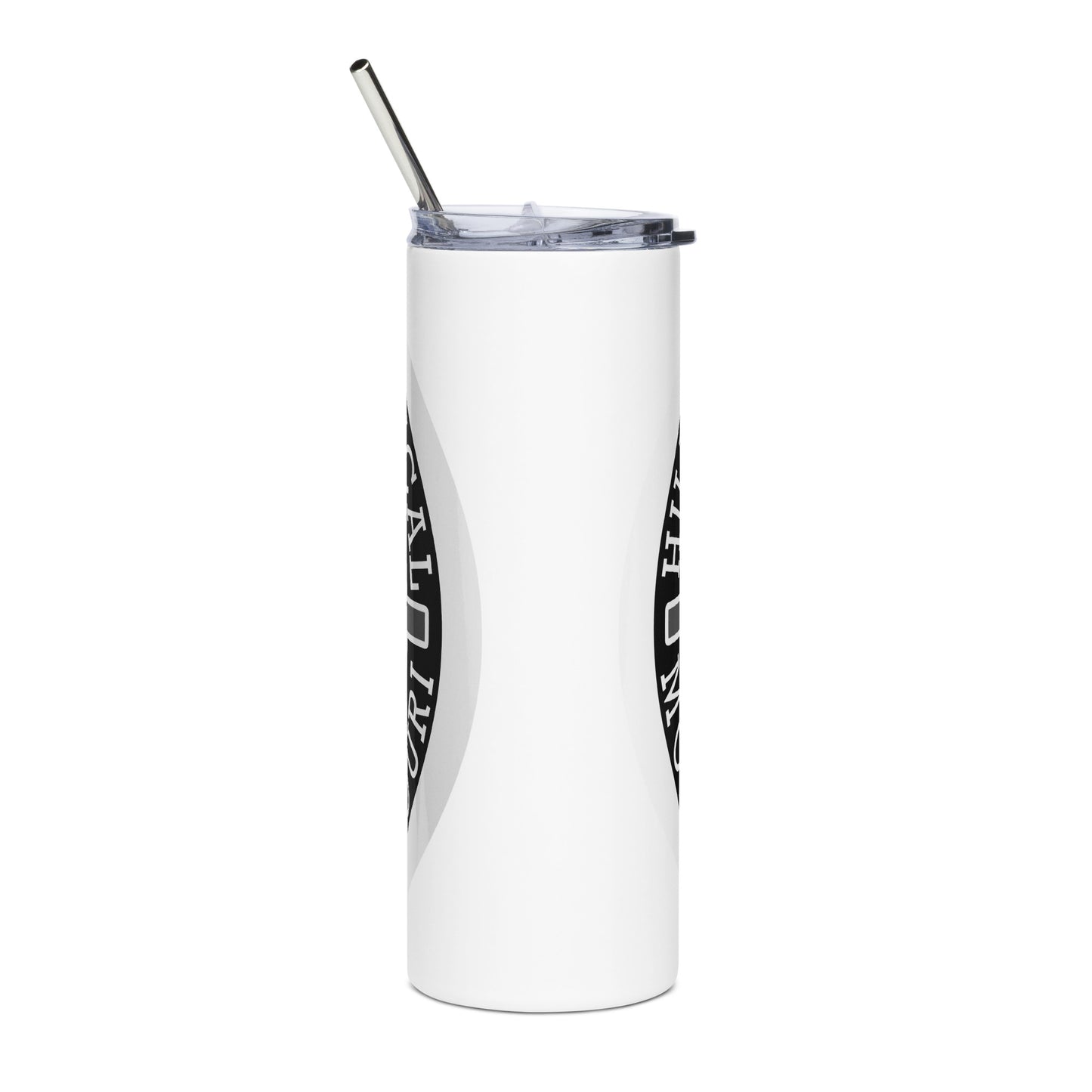 Black & White Hillbilly Tactical Logo Stainless Steel Tumbler