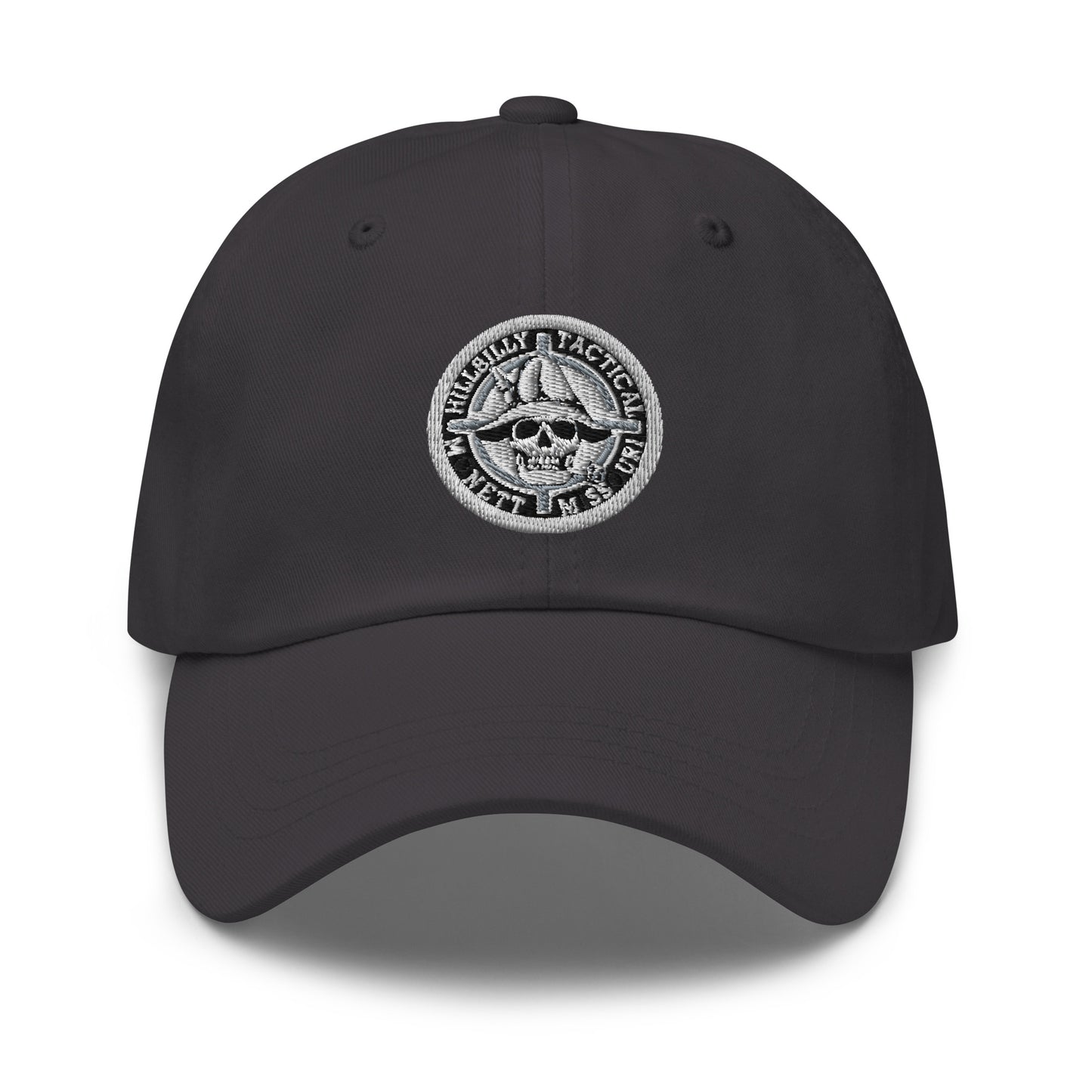 Black & White Hillbilly Tactical Logo Dad Hat