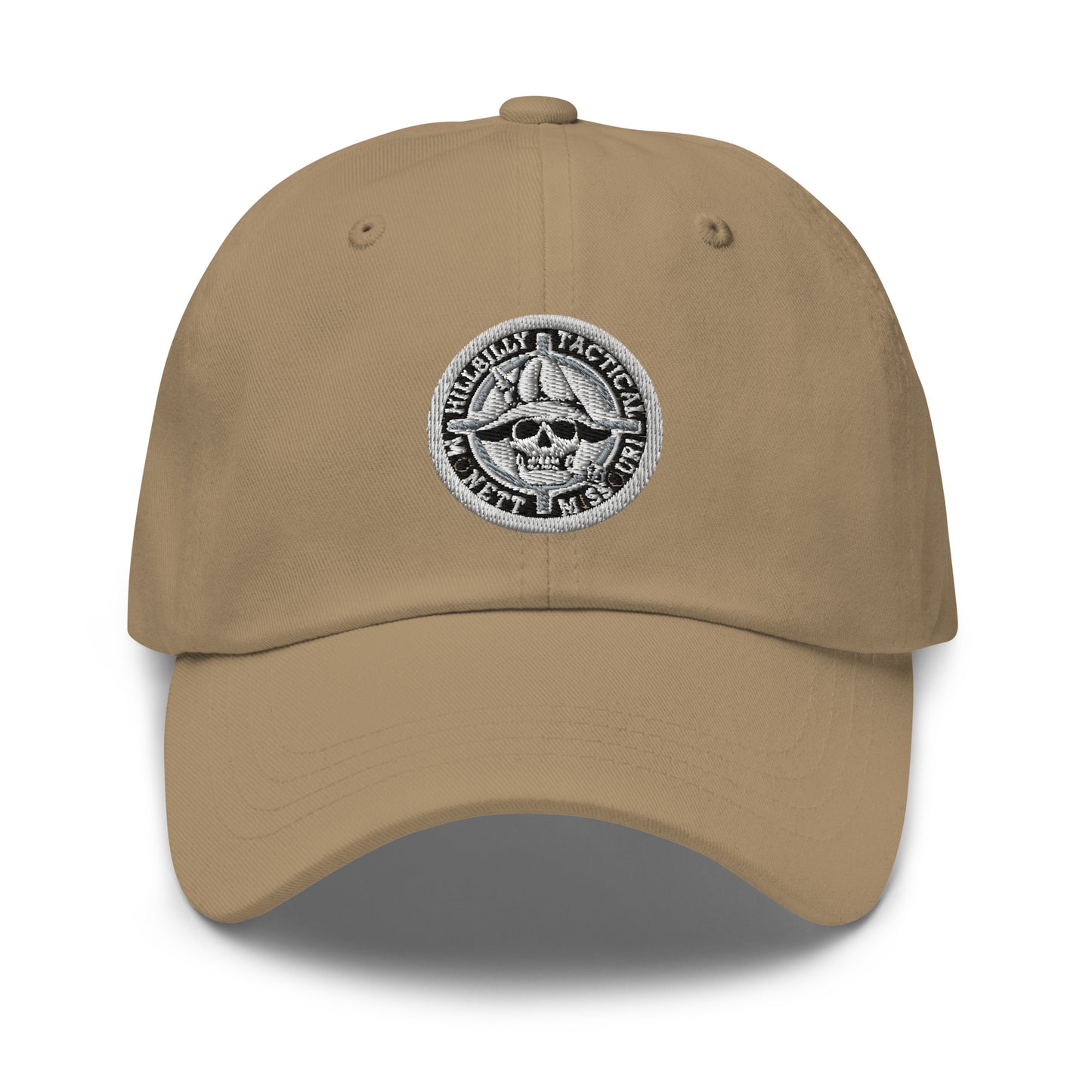 Black & White Hillbilly Tactical Logo Dad Hat