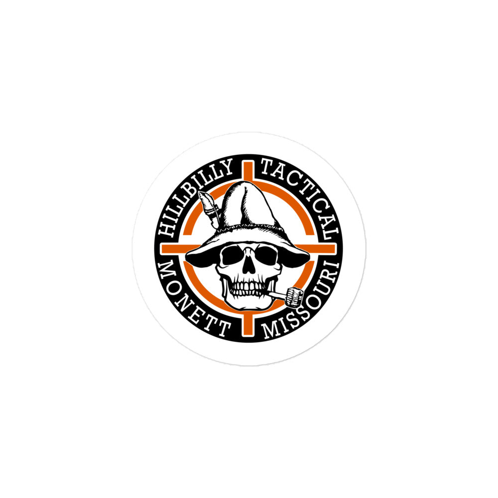 Orange Hillbilly Tactical Logo Sticker