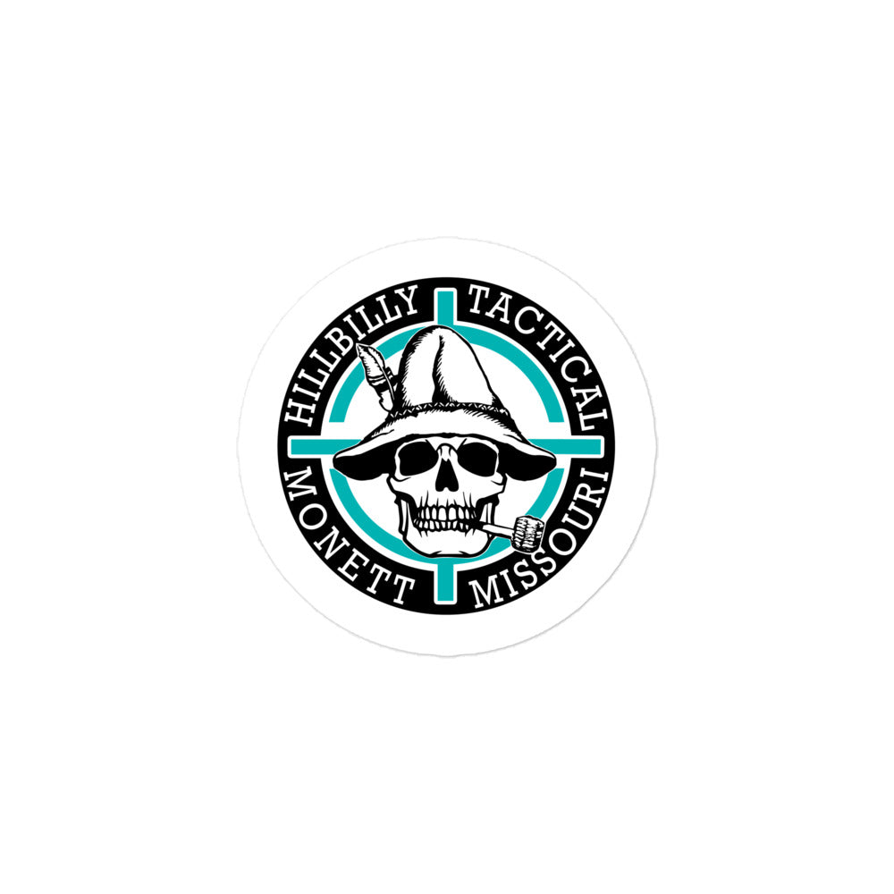 Turquoise Hillbilly Tactical Logo Sticker