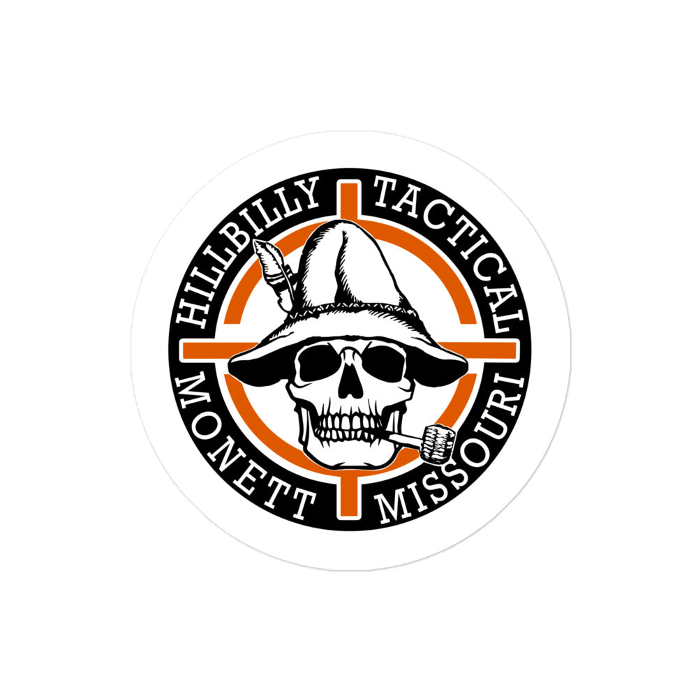 Orange Hillbilly Tactical Logo Sticker