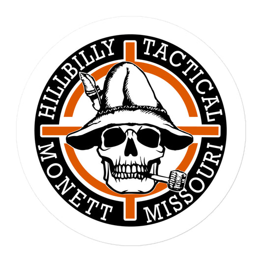 Orange Hillbilly Tactical Logo Sticker