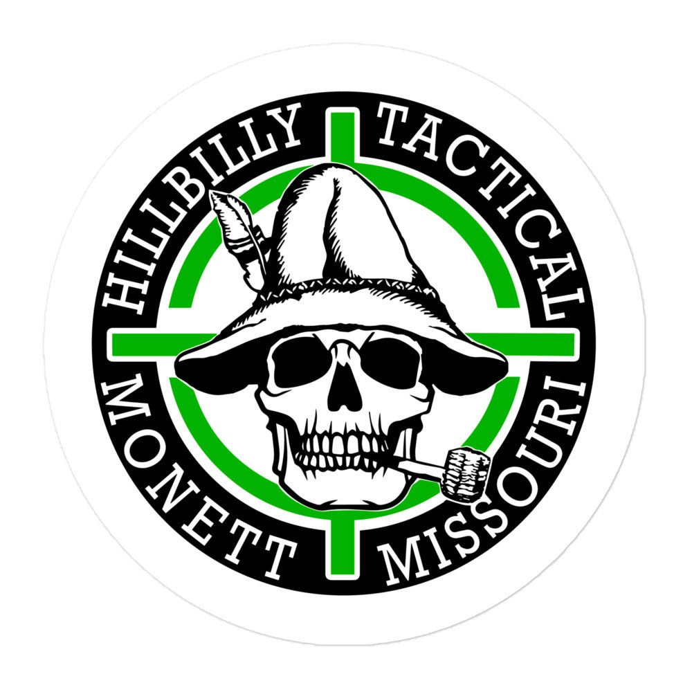 Green Hillbilly Tactical Logo Sticker