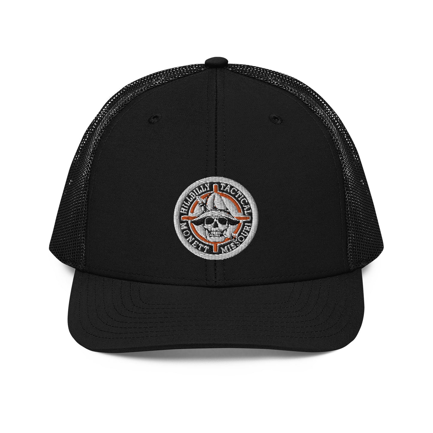 Orange Hillbilly Tactical Logo Trucker Cap