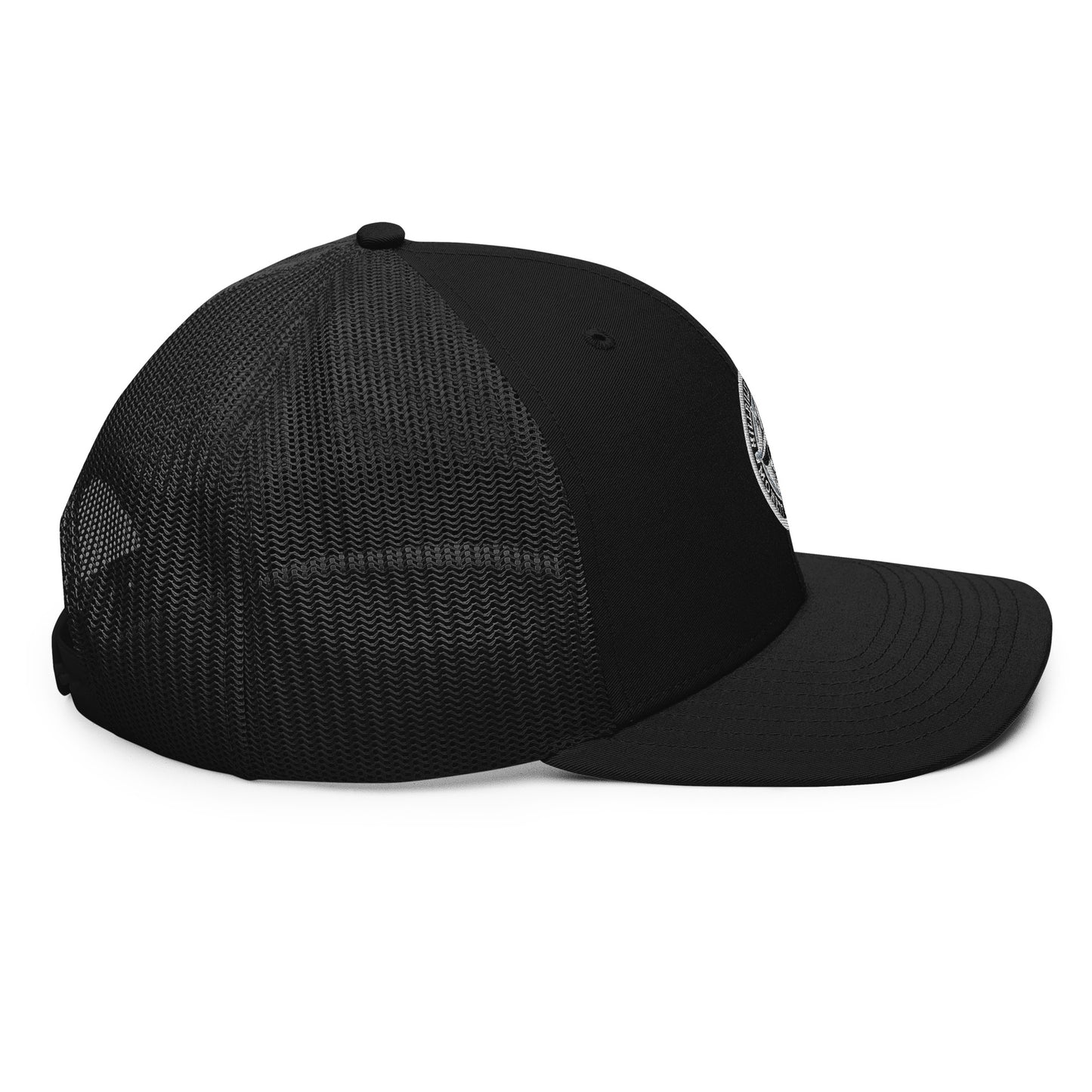 Black & White Hillbilly Tactical Logo Trucker Cap