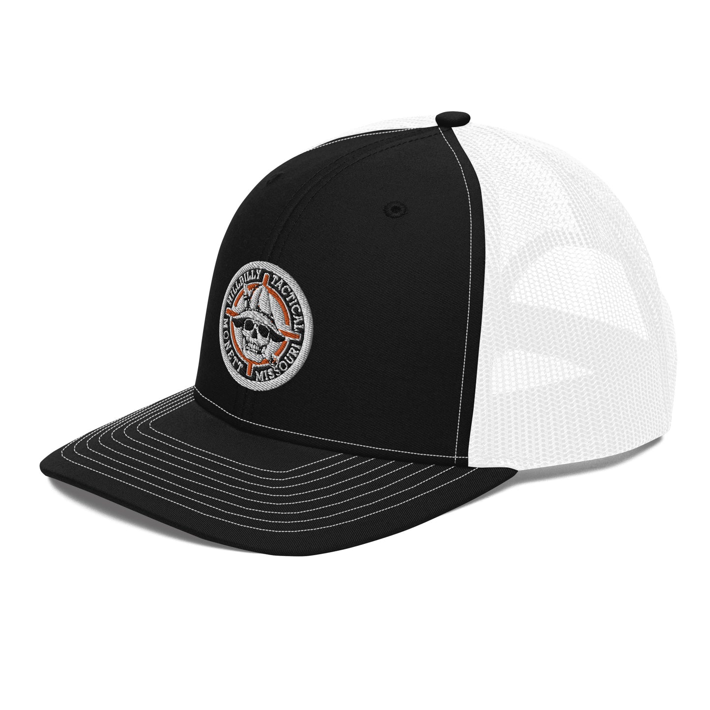 Orange Hillbilly Tactical Logo Trucker Cap