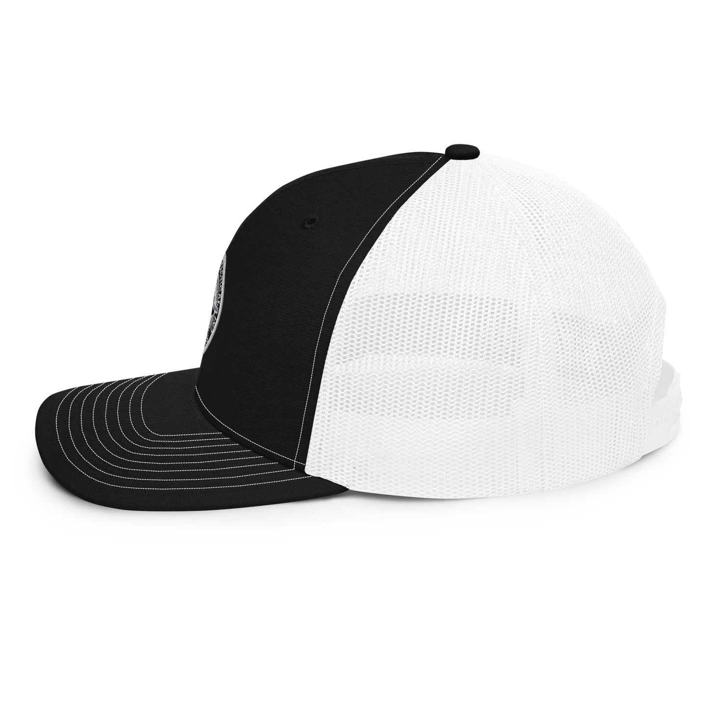 Black & White Hillbilly Tactical Logo Trucker Cap