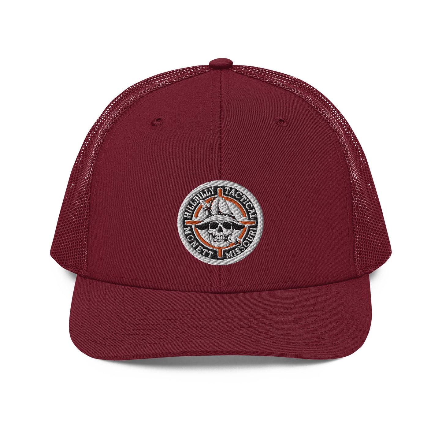 Orange Hillbilly Tactical Logo Trucker Cap