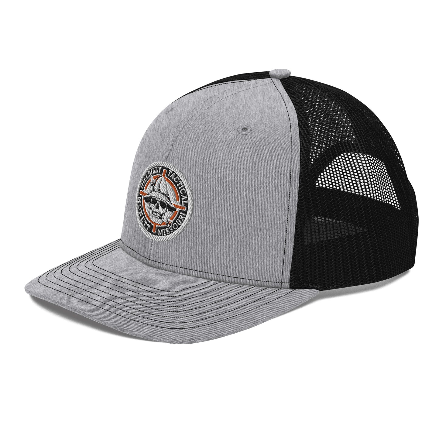 Orange Hillbilly Tactical Logo Trucker Cap