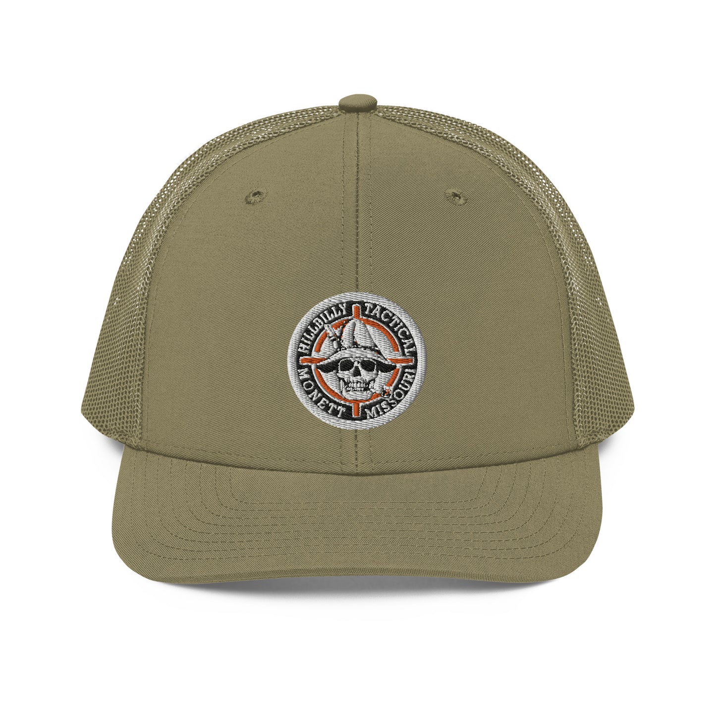 Orange Hillbilly Tactical Logo Trucker Cap