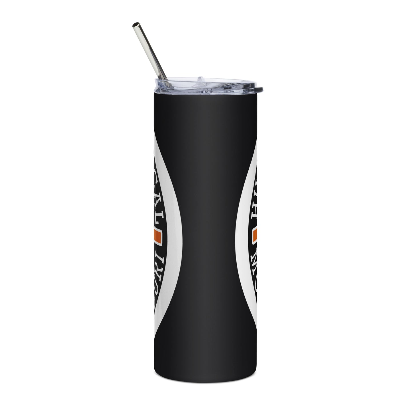 Orange Hillbilly Tactical Logo Stainless Steel Tumbler