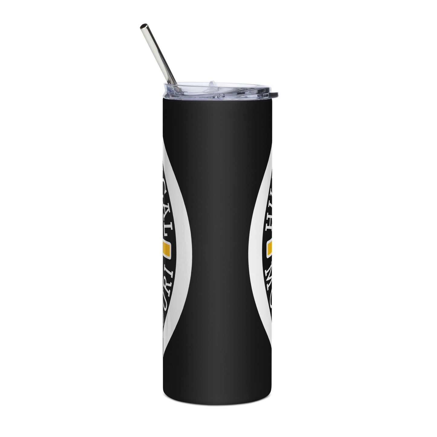 Yellow Hillbilly Tactical Logo Stainless Steel Tumbler