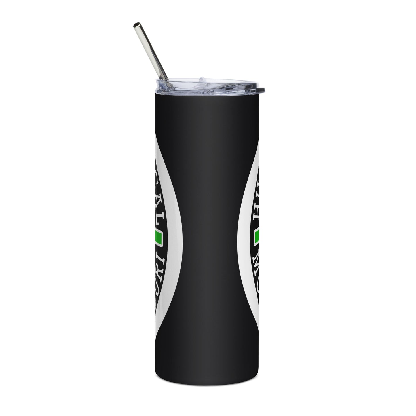 Green Hillbilly Tactical Logo Stainless Steel Tumbler