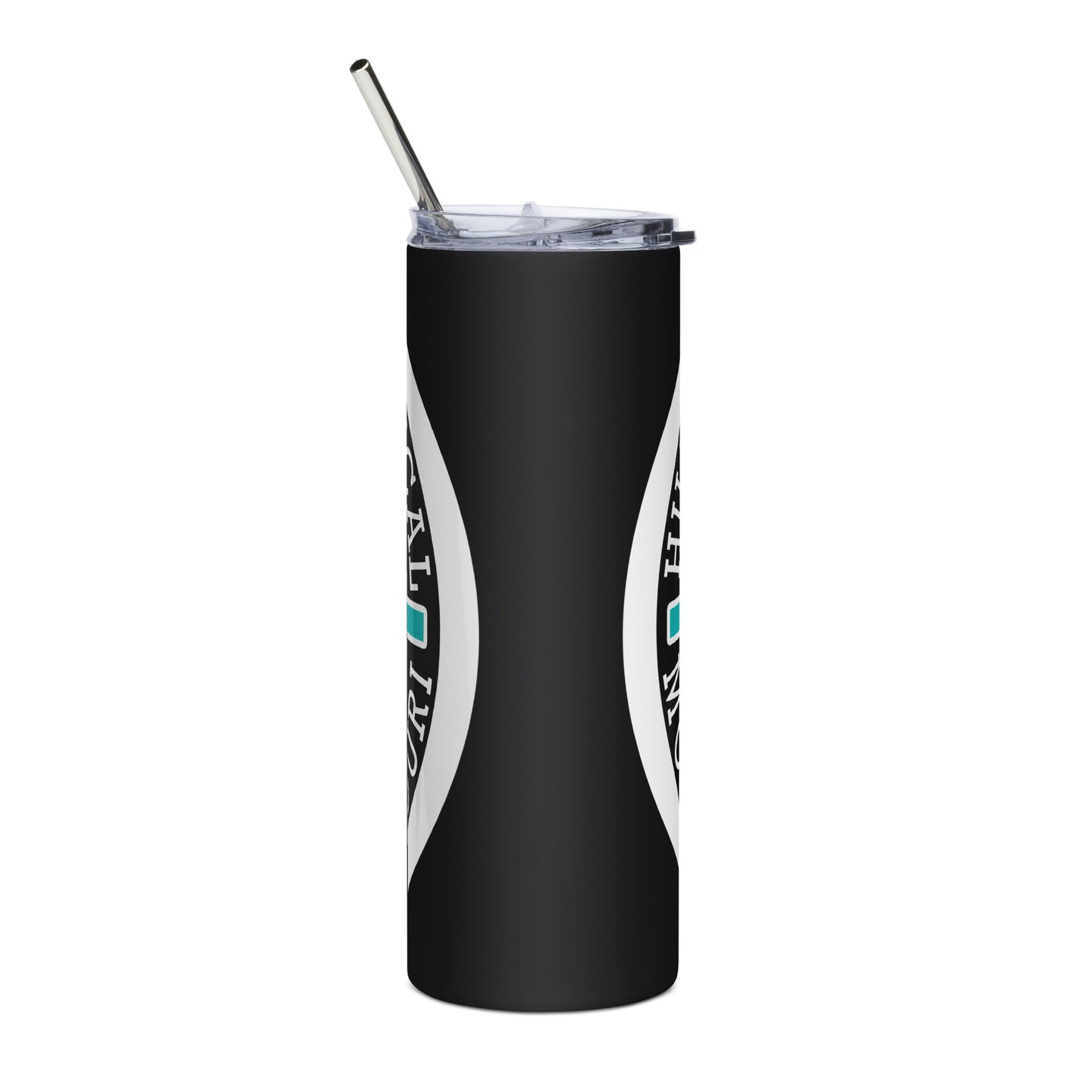 Turquoise Hillbilly Tactical Logo Stainless Steel Tumbler