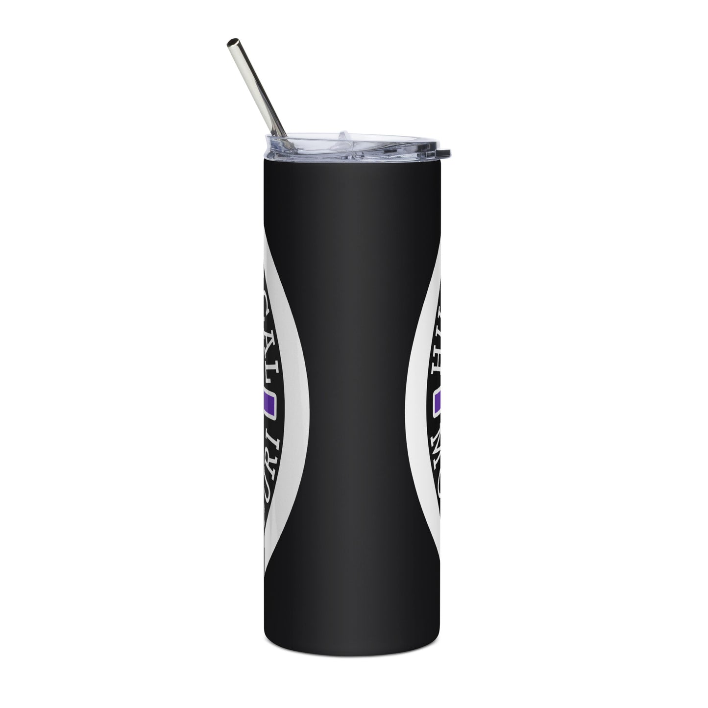 Purple Hillbilly Tactical Logo Stainless Steel Tumbler