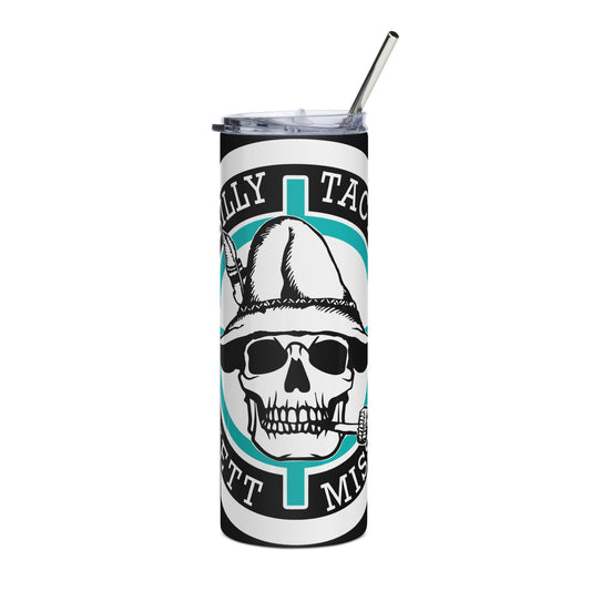 Turquoise Hillbilly Tactical Logo Stainless Steel Tumbler