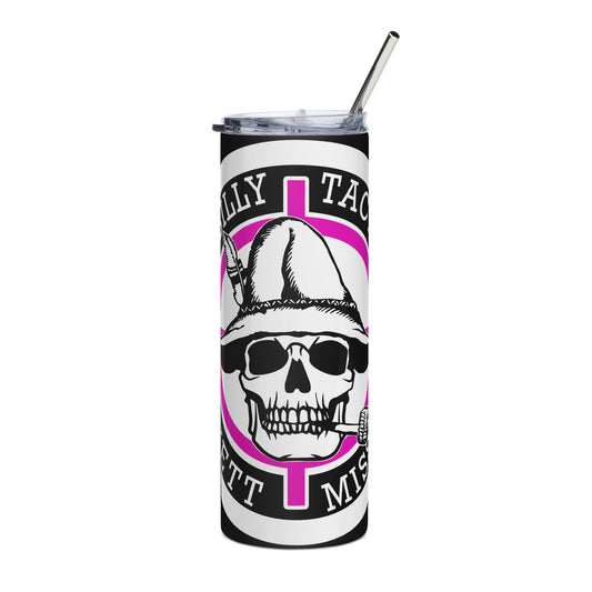Pink Hillbilly Tactical Logo Stainless Steel Tumbler