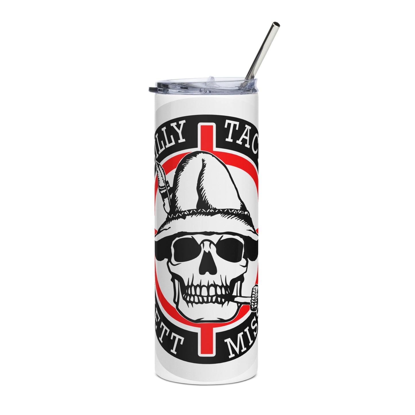 Red Hillbilly Tactical Logo Stainless Steel Tumbler