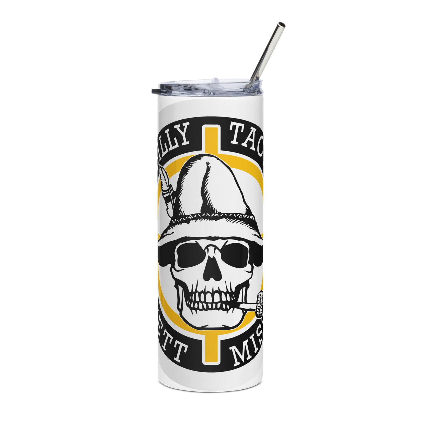 Yellow Hillbilly Tactical Logo Stainless Steel Tumbler