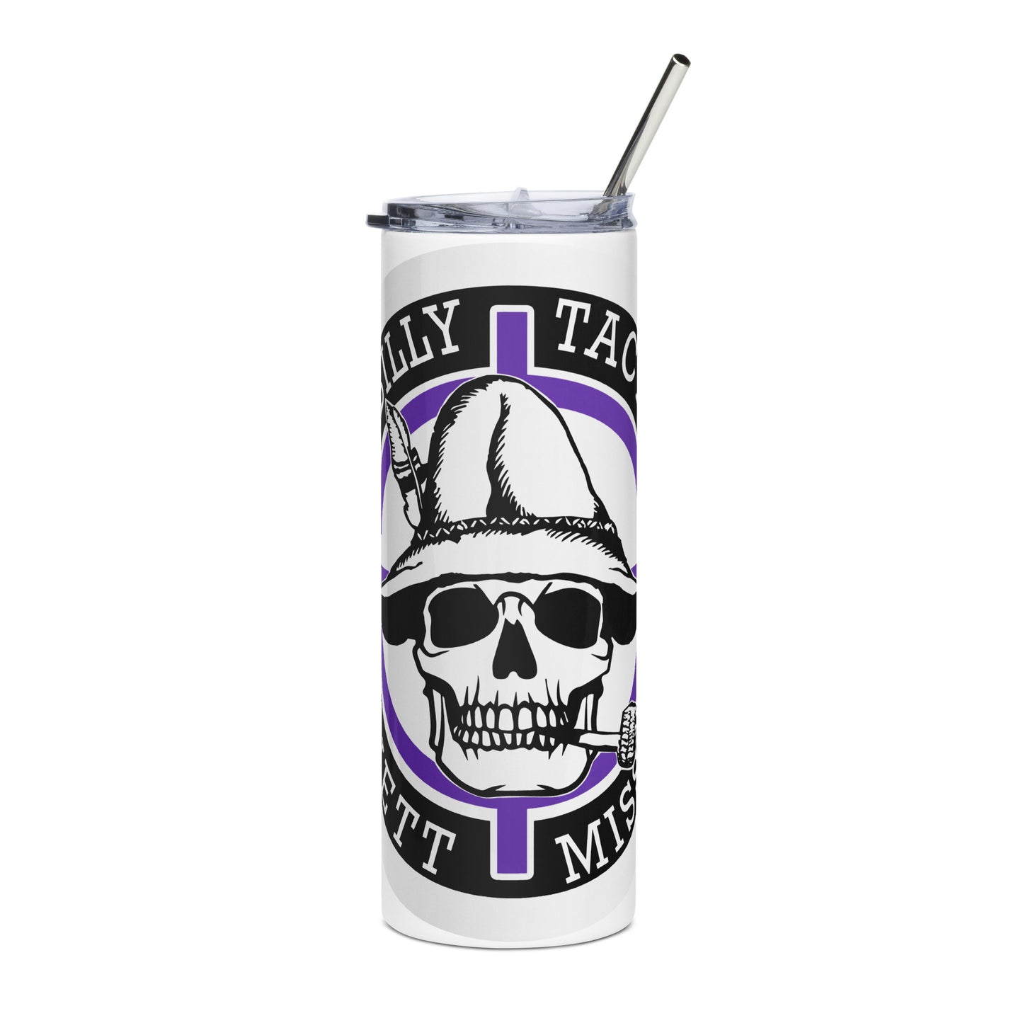 Purple Hillbilly Tactical Logo Stainless Steel Tumbler