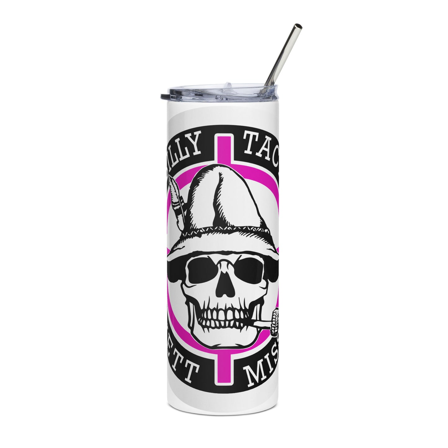 Pink Hillbilly Tactical Logo Stainless Steel Tumbler