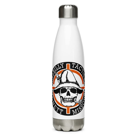 Orange Hillbilly Tactical Logo Stainless Steel Water Bottle