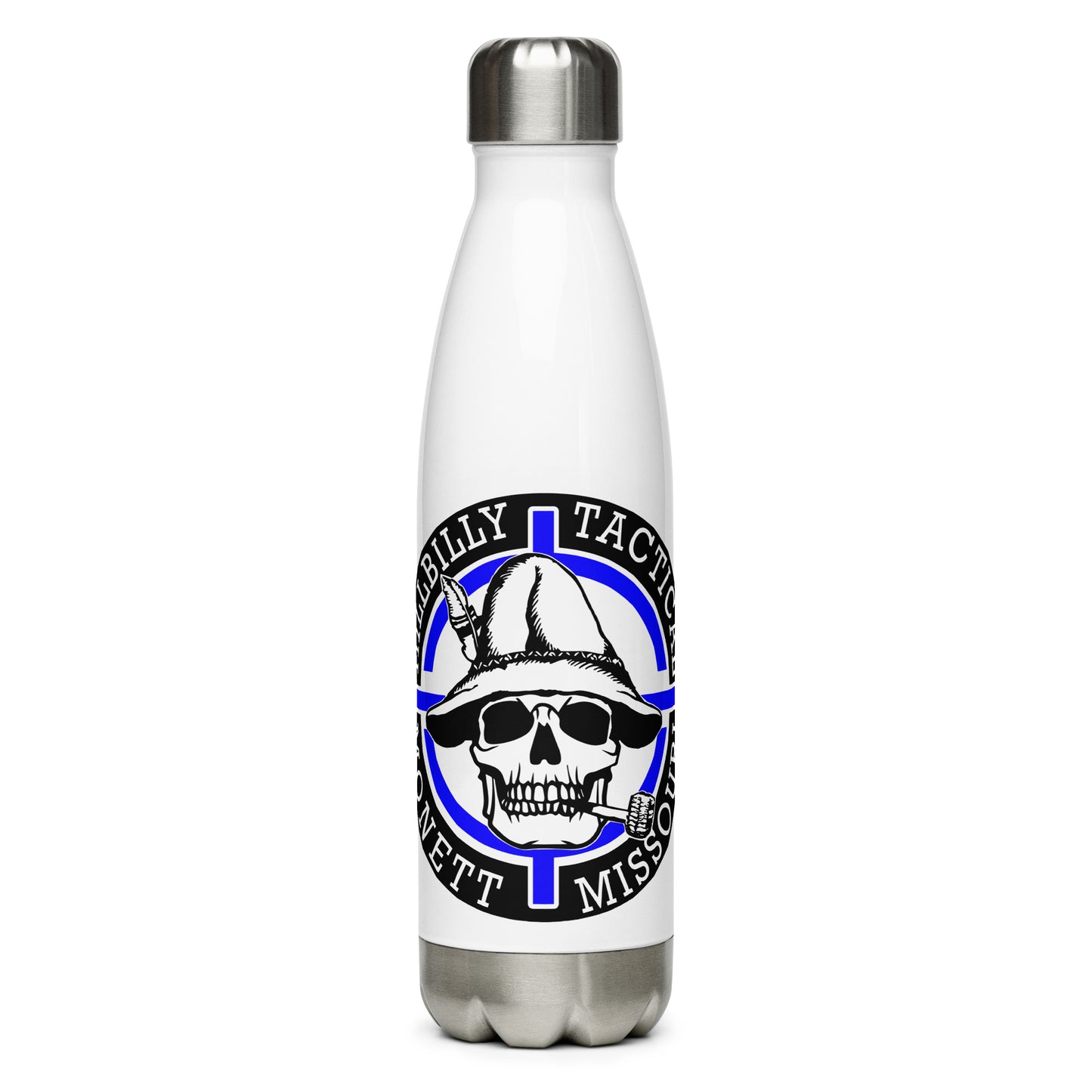 Blue Hillbilly Tactical Logo Stainless Steel Water Bottle