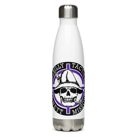 Purple Hillbilly Tactical Logo Stainless Steel Water Bottle