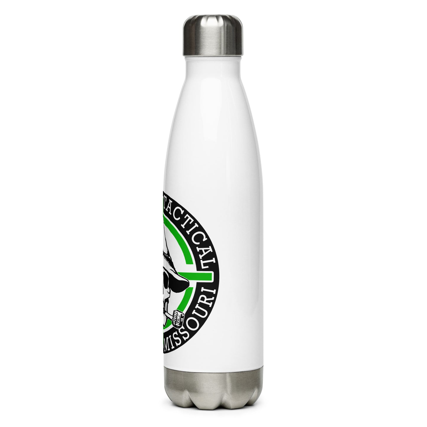 Green Hillbilly Tactical Logo Stainless Steel Water Bottle