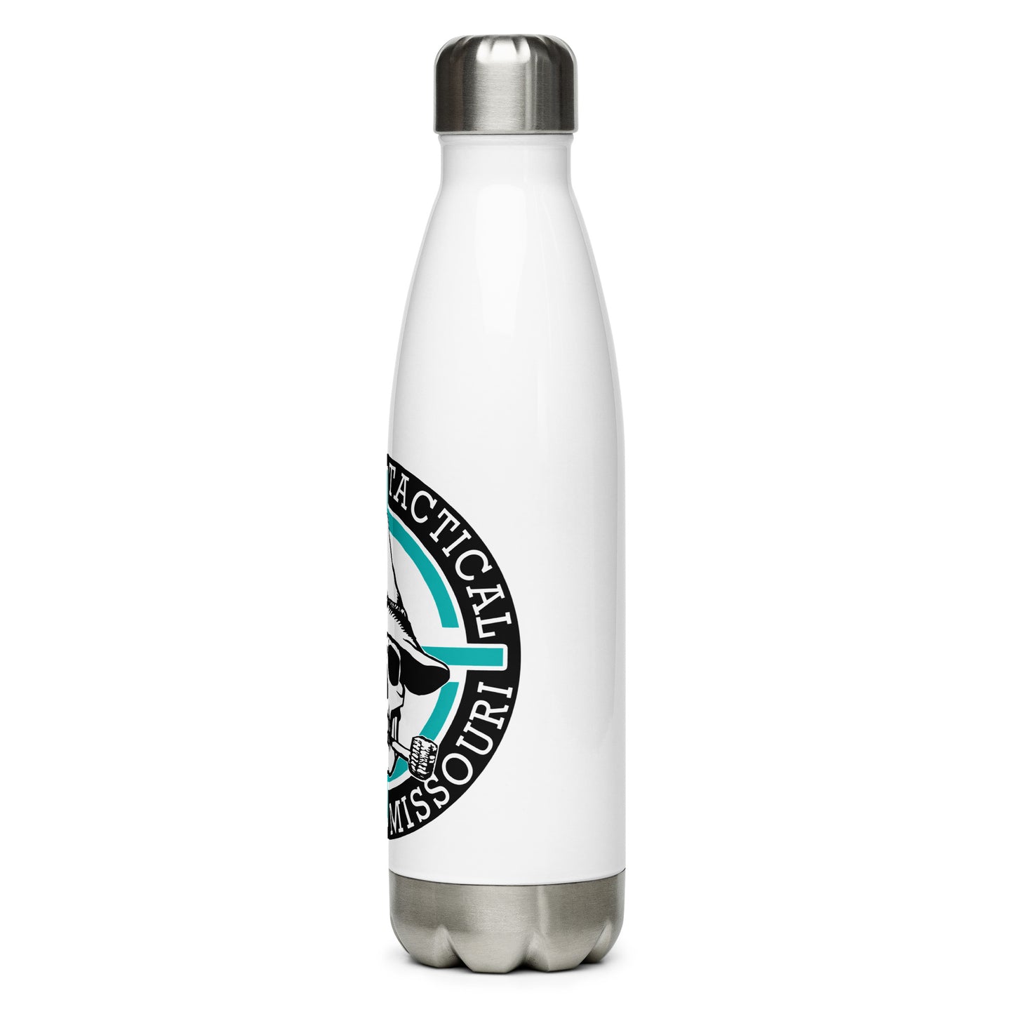 Turquoise Hillbilly Tactical Logo Stainless Steel Water Bottle