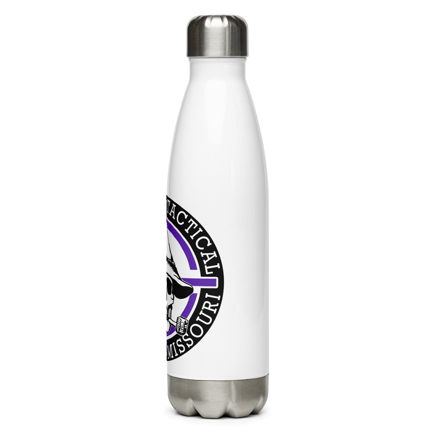 Purple Hillbilly Tactical Logo Stainless Steel Water Bottle