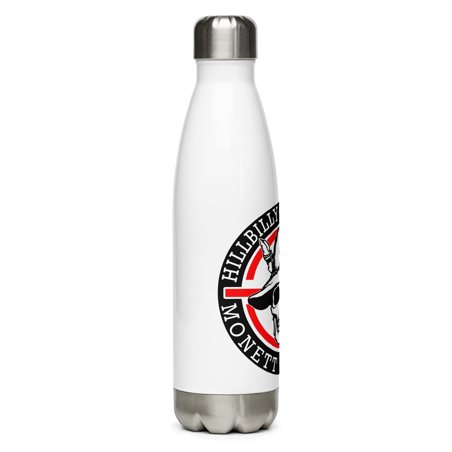 Red Hillbilly Tactical Logo Stainless Steel Water Bottle