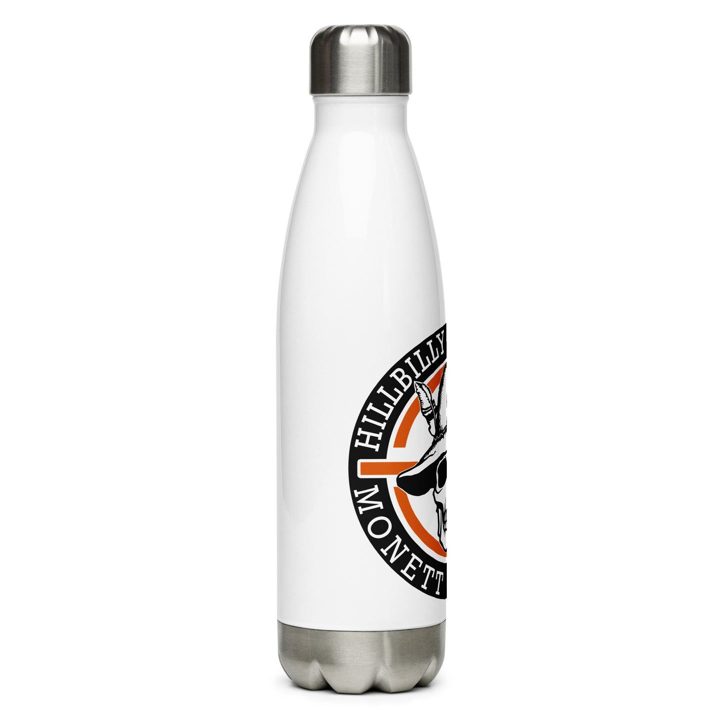 Orange Hillbilly Tactical Logo Stainless Steel Water Bottle