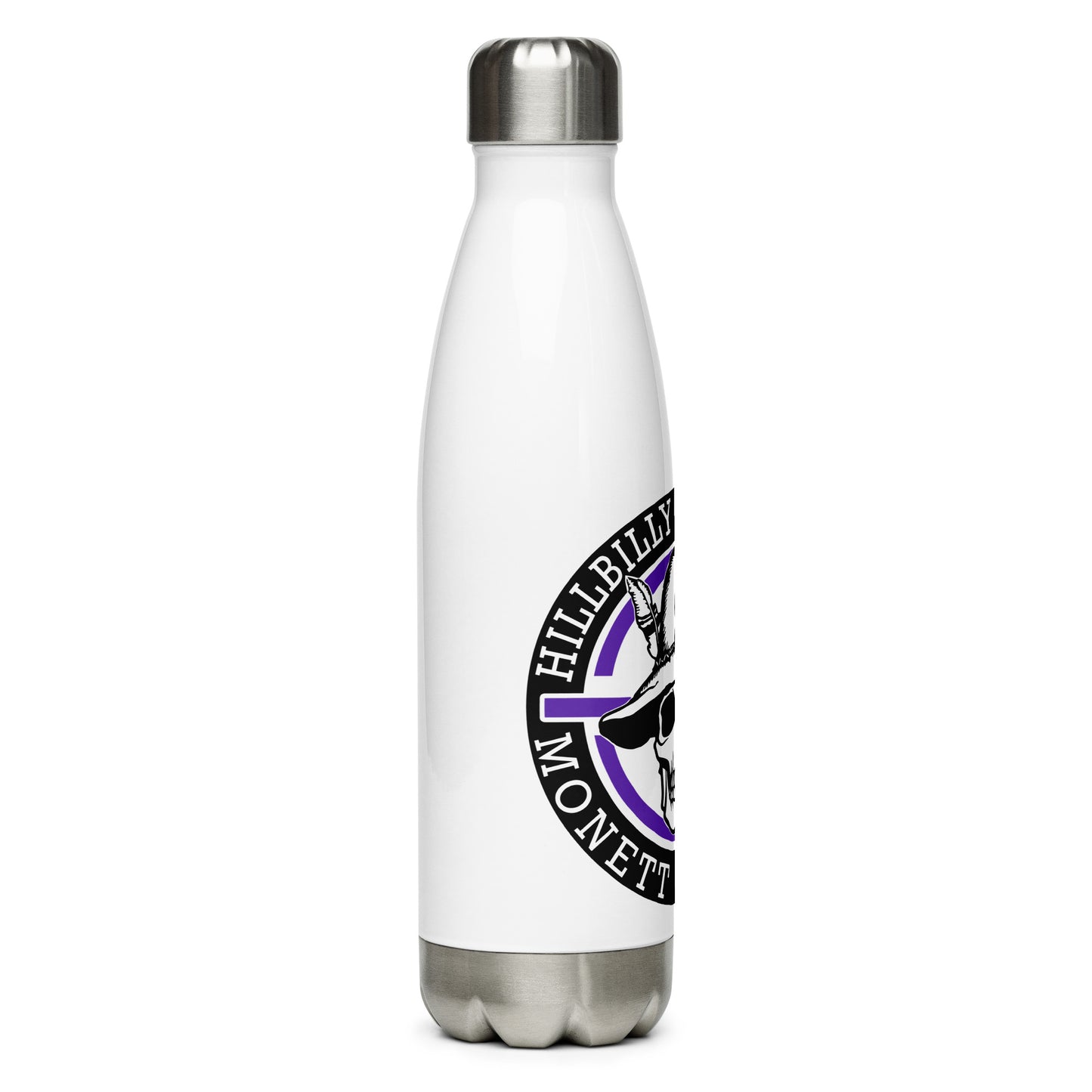 Purple Hillbilly Tactical Logo Stainless Steel Water Bottle