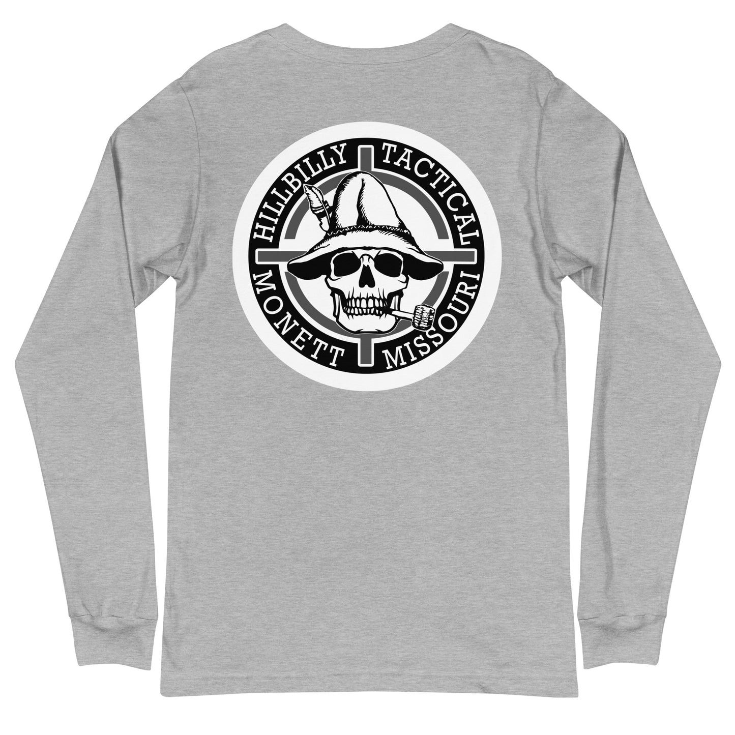 Black & White Hillbilly Tactical Logo Unisex Long Sleeve Tee