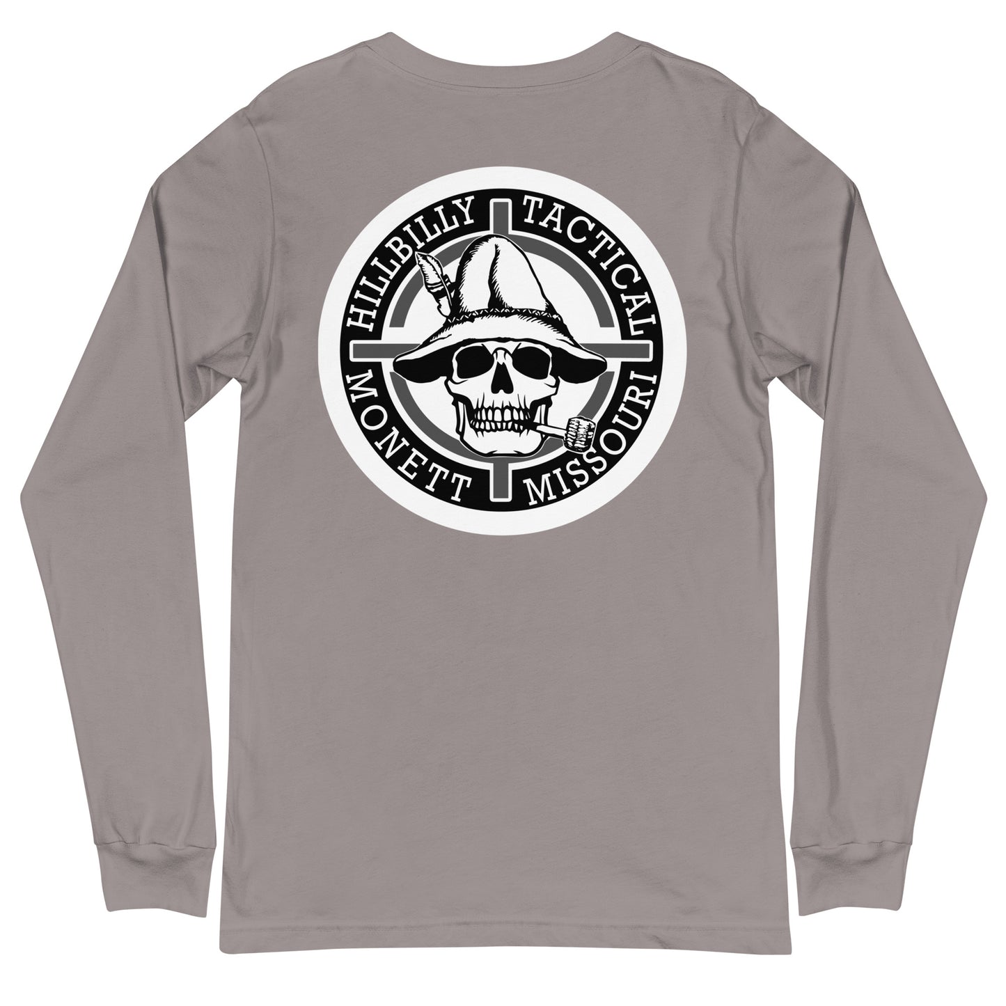 Black & White Hillbilly Tactical Logo Unisex Long Sleeve Tee