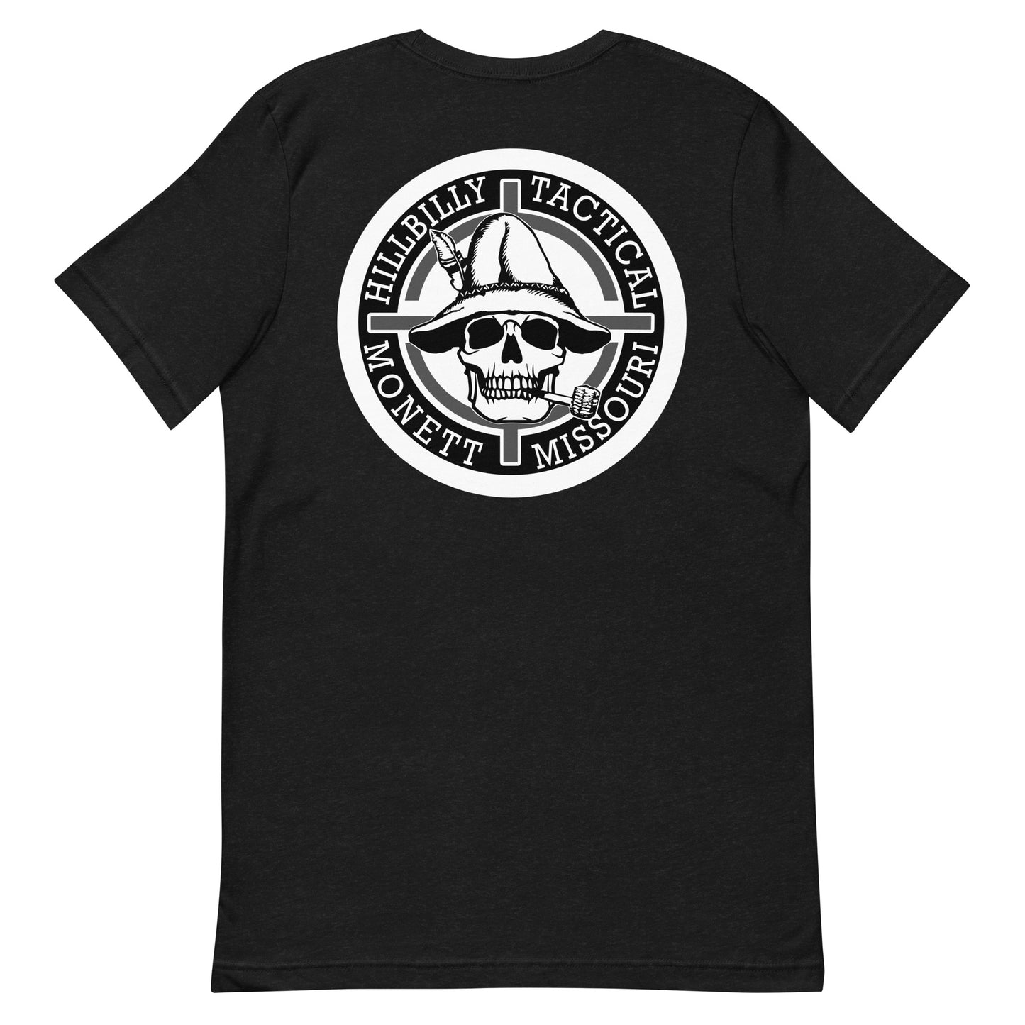 Black & White Hillbilly Tactical Logo Unisex T-Shirt