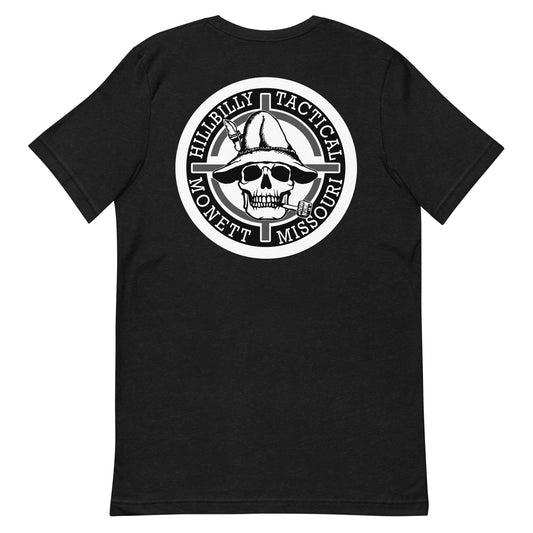 Black & White Hillbilly Tactical Logo Unisex T-Shirt